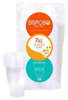 7 Ounce Clear Disposable Plastic Cups - Flexible and Crack Resistant - count Bargain Pack (200 Cups)