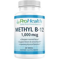 ProHealth Methyl B-12 Methylcobalamin (1000 mcg, 60 sublingual Tablets) (Vitamin B-12)