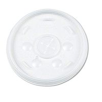 Dart Plastic Lids, for 32-oz. Hot/Cold Foam Cups, Slip-Thru Lid, White, 1000/CT (32SL)