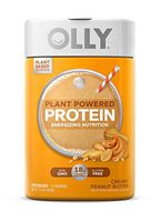 OLLY Plant Powered Protein, Protein Powder, 15.3 oz (12 Servings), Creamy Peanut Butter, 18g Plant Protein, Vegan