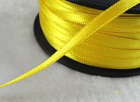 20y Have The Shiny Satin Bandwidth Ribbon Headband Clips Bow Wide 5mm (Yellow)