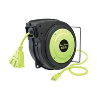 Retractable Cord Reel, 50 ft, 120VAC, Blk