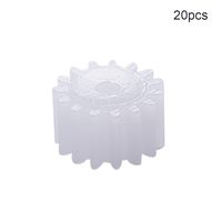 Othmro 20pcs Plastic Gear White 15 Teeth 0.5 Modulus Model 152A for DIY RC Car Robot Motor