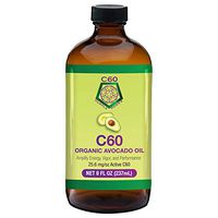 C60 Purple Power Organic Avocado Oil (8 Fl Oz) 99.99% Pure Carbon 60 Antioxidant - Third-Party Tested for Purity, Quality & Concentration - Made in The USA