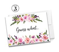Set of 3 Cards, Guess What Pregnancy Announcement Card, Pregnancy Reveal, Wedding Reveal, Vacation Reveal, Holiday Surprise, We’re Having a Baby, Friends, Promoted to Grandparents C140-GW1