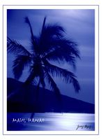"Maui Blue Moon" Maui Landscape Series, Folded Signature Note Cards, - 6pk Boxed Set w/Envelopes