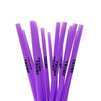 Trump Straws (10inch0.23inch) - Purple and Black Reusable Plastic Drinking Straws-Pack of 20