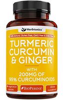 Turmeric Curcumin and Ginger Capsules 1400mg with Black Pepper (Bioperine) l Joint Pain Relief Supplement, Anti-Inflammatory, Antioxidant Tumeric Ginger.