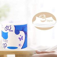 Toilet Paper, 3-Ply Soft Toilet Paper Degradable Roll Paper Highly Absorbent Toilet Tissue Baby Tissue Universal Paper Tissue Soft Roll Paper Towel Standard Toilet Paper Towels
