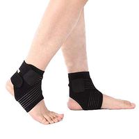YL Ankle Brace, Adjustable Breathable Nylon Material Perfect for Sports for Ankle Sprain Arthritis(1 Pack,Black)
