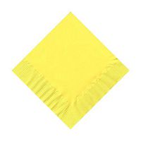 50 Plain Solid Colors Beverage Cocktail Napkins Paper - Yellow