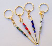 Cloisonne Earwax Remover Key Chain - In Various Color