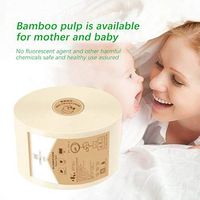 Lanhui Bamboo Bathroom Tissue, Ecofriendly Soft Jumbo Rolls Commercial Ultra Gentle Toilet Paper Replacement Roll Paper for Business Table Restaurant (1PCS)