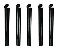 EZtube Extra Large Black Squeeze Top Doob Joint Blunt Tube Holder Waterproof Airtight Smell Proof Odor Sealing Container (5-Pack)