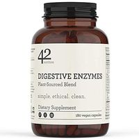 42Nutrition Digestive Enzymes Dietary Supplement - 180 Plant-Based Blend Capsules with Inulin Prebiotics for Healthy Digestion and Nutrient Absorption - Supports Gut and Daily Digestive Health