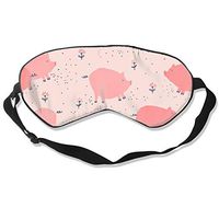 COLOMAKE Great Gift - Soft Silk Pink Cute Lazy Pig Sleep Mask Best Sleeping Mask Eye Mask Eye Cover for Travel Nap Meditation Blindfold with Adjustable Strap for Men Women