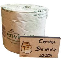 Corona Survivor 2020! Laser Engraved Wood Magnet with Free Roll of Toilet Paper or Facial Tissue
