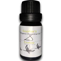 Sophie's Lemon Essential Oil, Organic, 100% Pure Undiluted (1/3 FL oz) 10 mL