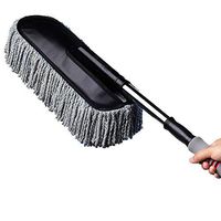 Car Feather Duster 34inch Large Microfiber Duster Wash Car Mop Duster with Stainless Steel Extendable Handle
