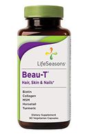 LifeSeasons - Beau-T - Hair, Nail, and Skin Supplement - Maintain Healthy Hair and Nail Growth - Supports Clear Skin - Nail Strengthener - Contains Biotin, Collagen, Turmeric - 90 Capsules