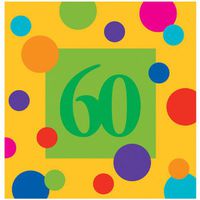 Creative Converting 192126 Birthday Stripes 60 Lunch Napkins