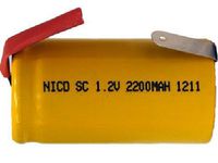 100 x Sub C NiCd Batteries with Tabs (2200 mAh)