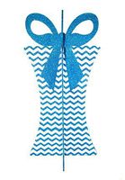 Winterland WL-3D-GIFT-31-AQ-WH Aqua And White 3D Gift Box