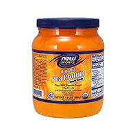 NOW Sports Nutrition, Certified Organic Pea Protein, 12 G With BCAAs, Creamy Vanilla Powder, 1.5-Pound