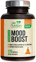Mood Boost Support for Stress 1100mg - Positive Mood and Focus Support Supplement, Made in USA, Natural Serotonin & Dopamine Nootropic Pills with 5-HTP, Ashwagandha & GABA - 120 Capsules