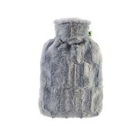 MONYING Fashion Plush Hot Water Bottle Filled with Hot Water Bottle Warmer (Color : Gray)