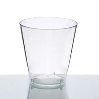 BalsaCircle 150 pcs 2 oz Clear Plastic Shot Glasses - Disposable Wedding Party Catering Tableware