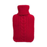 2L Premium Soft Knitted Cover for Hot Water Bottle for Quick Pain Relief and Comfort (Red)