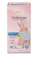 HASOCARE Breathable Incontinence Underwear for Women, Maximum Absorbency, Large/X-Large, 18 Count