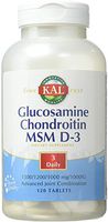 Kal Glucosamine Chondroitin Msm with D-3 Tablets, 120 Count