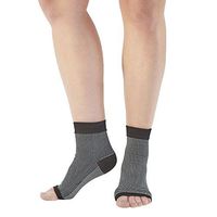 Ames Walker AW Plantar Fasciitis Relief Socks Black Small Relieve Symptoms associated with Plantar Fasciitis and Chronic Heel Pain Web Knitting Design for Breathability