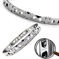Accents Kingdom Tempest Magnetic Tungsten Carbide Golf Bracelet 8"