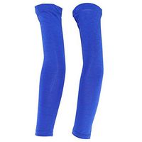 Zerone UV Protection Arm Sleeves Elastic UV Outdoors Sports Arm Sleeve Skin Cover.Perfect for Cycling, Driving, Running, Basketball, Football & Outdoor Activities.(L-Dark Blue)