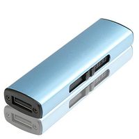 Ruiwo USB Lighter Candle Electric Flameless Long Windproof Rechargeable Portable Slim Cigarette Lighters (Blue)