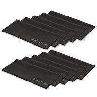 EACHPOLE Microfiber 16"(W) x 16"(H) Black Cleaning Cloths (10 Pack) - Cleans Lenses, Glasses, Screens, Cameras, iPad, iPhone, Eyeglasses, Cell Phone, Surfaces Wipes Cleaner, AGG2244