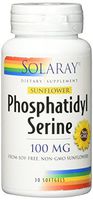 Solaray Sunflower Phosphatidylserine Non GMO 100 mg Softgels, 30 Count
