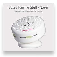 Wunders Aroma Diffuser, Aromatherapy for Babies, Provides Relieve for stuffy Nose and Upset Tummy, incl. Essential Oils Breathe Easy and Sleepy Time, White Noise, waterless Fan-Based Diffuser
