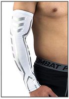 Elastic Compression Arm Sleeves Badminton Basketball for Sun Protection Arm Warmers Cover Quick Dry Armguards Cycling Sleeves,White,M