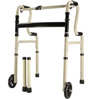 HYXQY-ZY Walker with Pulley|Elderly Walker| Portable Walking Frame | Foldable | Non-Slip | Height Adjustable | for The Elderly and Disabled | Easy to Clean