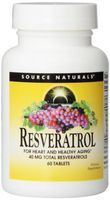 SOURCE NATURALS Resveratrol 40 Mg Tablet, 60 Count