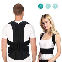 Back Posture Corrector for Women and Men, Adjustable Full Back Lumbar Brace Support Belts with Aluminum Support Plates for Hunchback, Thoracic, Kyphosis, Hunching and Upper Back Pain Relief (S)