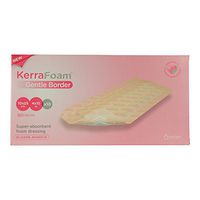KerraFoam 4" x 10" Gentle Border Foam Dressing for Wound Care (CW1133) - Aids Wound Healing by Absorbing and retaining Drainage While Being Gentle on The Surrounding Skin.