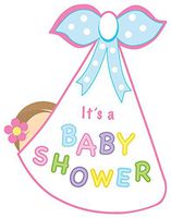 Cute News Baby Shower Door Sign Decoration - Welcome Baby It's a Girl Art - Stork Bundle Hanger