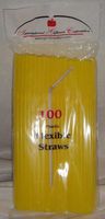 IGC 500 Straws - Flex/Flexible Drinking Straws - Luau - Wedding - Party - Yellow - 500 Flexible Straws (5 packs x 100 straws)