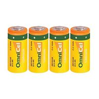 4x OmniCel ER14335 3.6V 1.65Ah 2/3AA Lithium Button Top Battery For Smart Munitions, Intrusion Sensors, Invisible Fencing, RFID Tracking, Theft Prevention, Locator Beacons, Fleet Monitoring