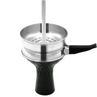 2 PCS Hookah Set, Bowl Silicone + Alloy Chimney Hookah Head, Narghile Shisha Bowl, Silicone Shisha Head, Hookah Coal Charcoal Holder, Tobacco Smoking Narguile Accessory